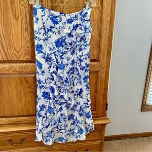 Free People Flounce Around Maxi Skirt Pull-On Ruffled Floral Print Women’s 6 NWT